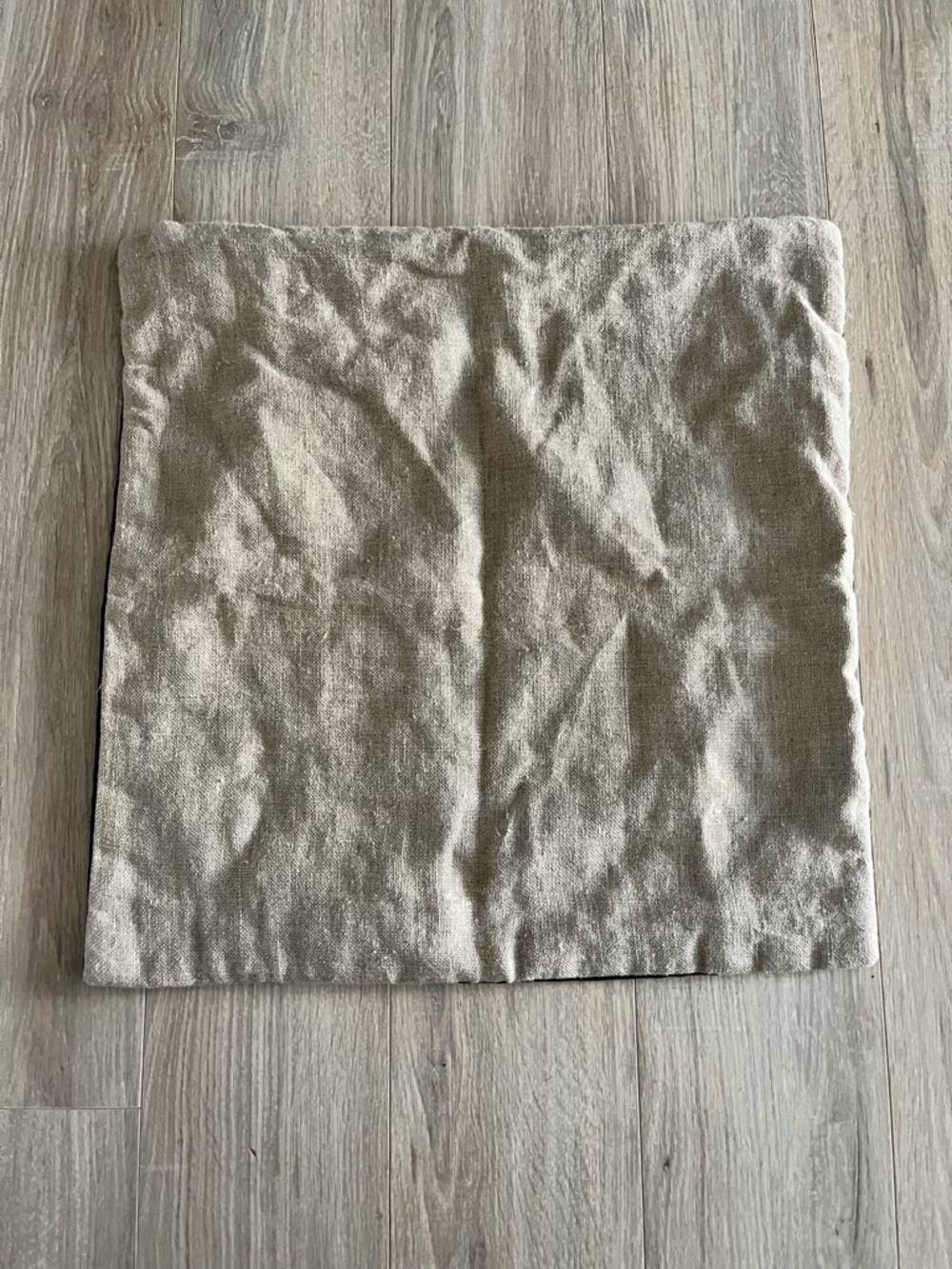 Pottery Barn Navy Velvet and Natural Linen Pillow Case 20x20 - Picture 2 of 6